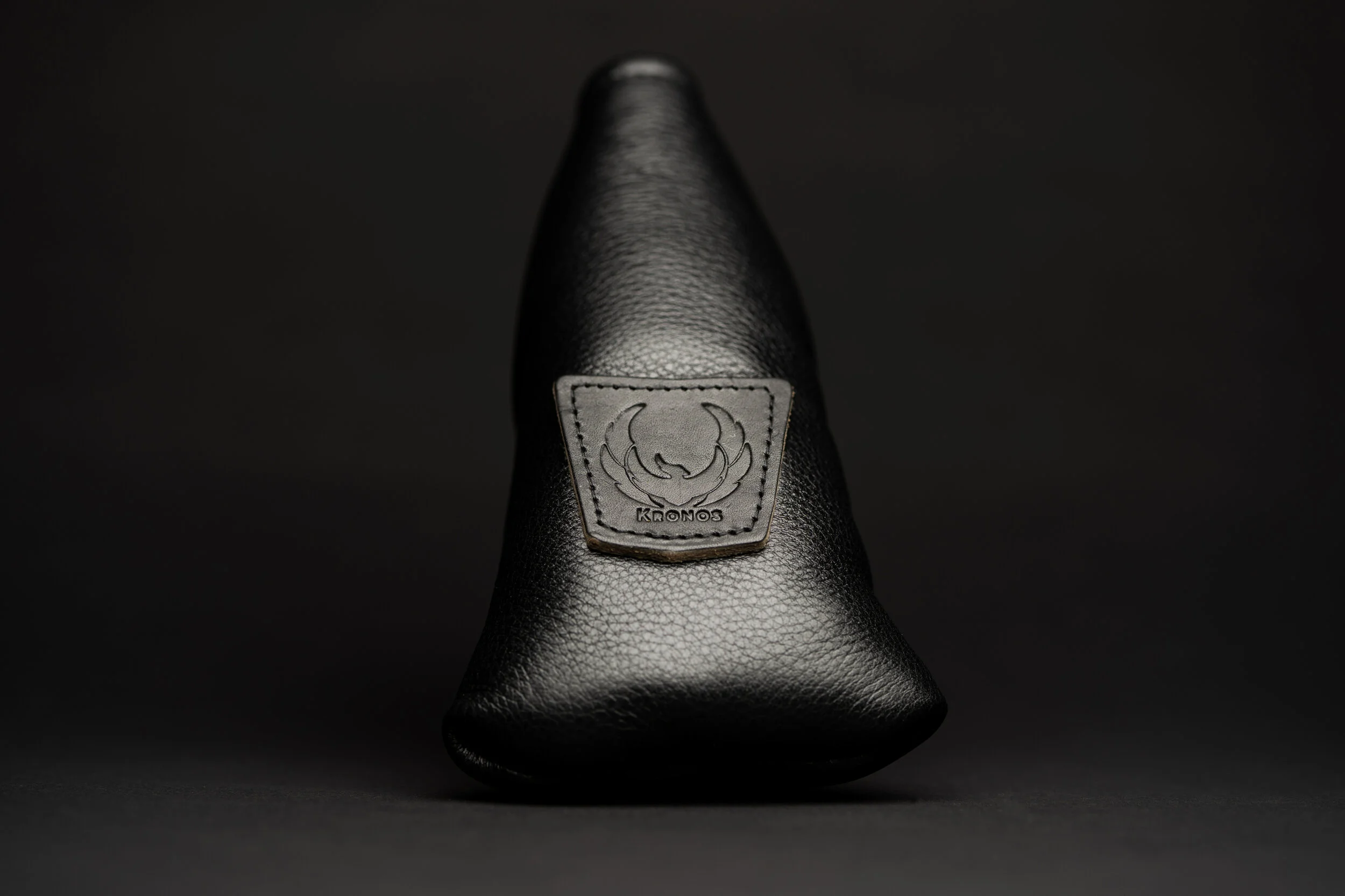 Black Genuine Leather Headcover — Kronos link to homepage
